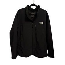 The North Face Mens Black Soft Shell Jacket Full Zip Outerwear Size XL