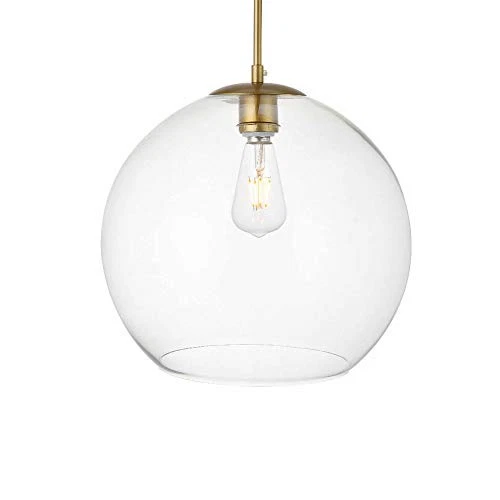 Baxter 1 Light Brass Pendant With Clear Glass - Picture 1 of 3