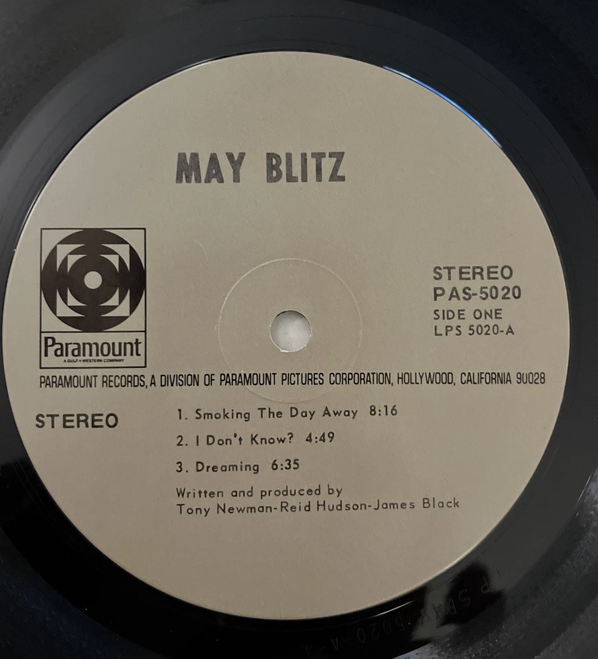 May Blitz - Self-Titled Vinyl Paramount 1970 PAS 5020 NM/EX RARE - Image 4 of 4