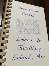 Vintage Leland Mississippi Cookbook Deer Creek Cookin’ Leland Jr. Auxiliary