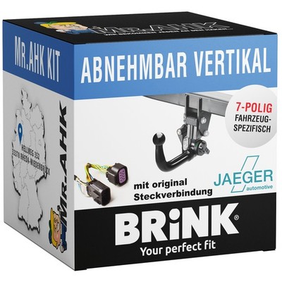 Für Peugeot Rifter 4403mm ab 18 Brink Anhängerkupplung vert. abnehmbar +7polig