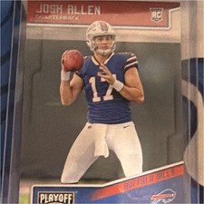 Panini 2018 Playoff Josh Allen Rookie #205 Buffalo Bills NFL Football Card. rookie card picture
