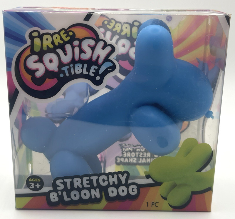 VIRAL Irre-Squish-Tible Stretchy B’loon Dog – Blue – Sensory Fidget Toy - JA-RU