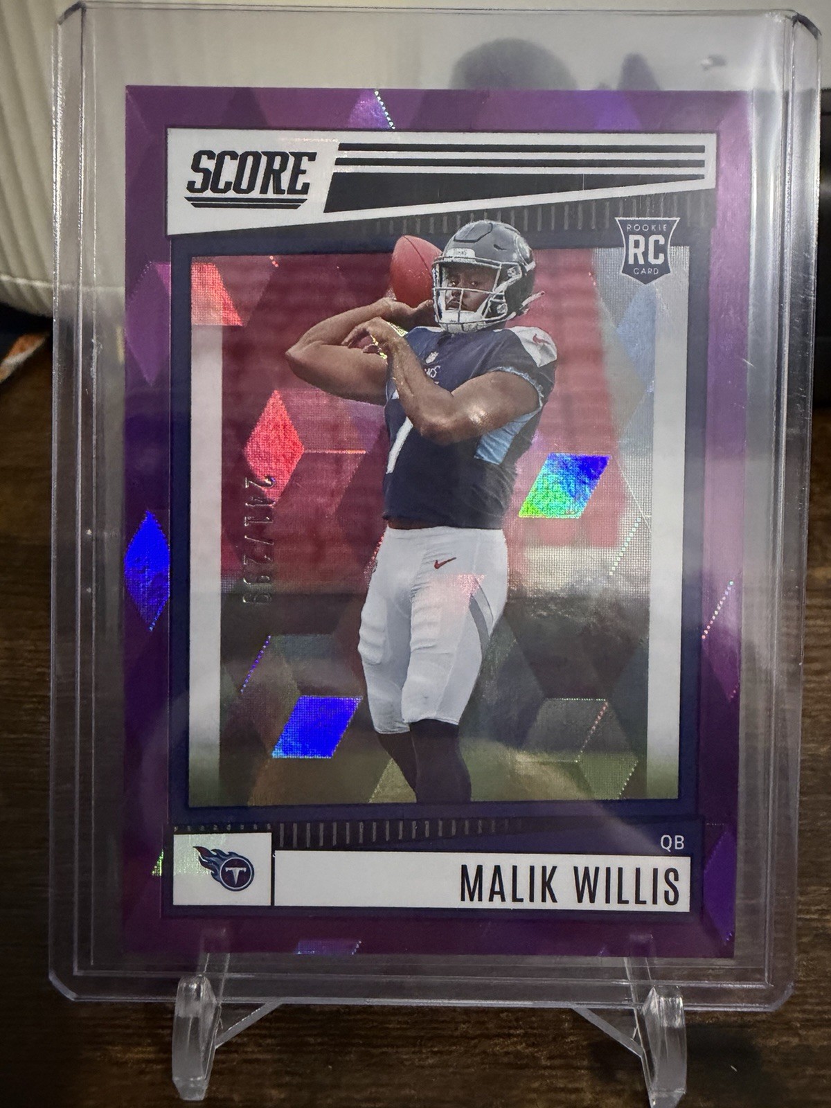 Panini Score Malik Willis Tennessee Titans #305 RC Cubic Parallel 241/299