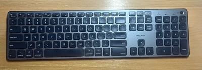 Macally Rechargeable Backlit Quick Switch Bluetooth Keyboard (BTBLZKEYSG)