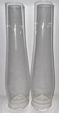 2 Aladdin Lox On Clear Glass Kerosene Oil Lamp Chimneys