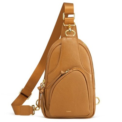 Kattee Sling Bag for Women, Leather Fanny Packs Crossbody Purse, Small Chest ...