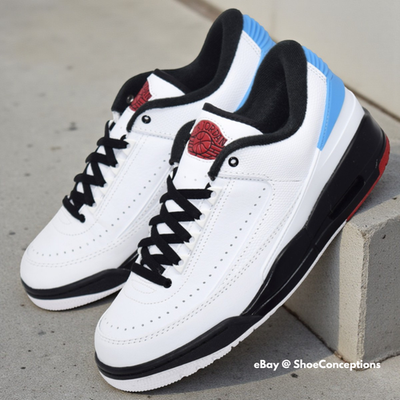 シューズ(男性用) Nike Air Jordan 2 Retro White Black Nike Air Jordan 2/3 Shoes White Varsity Red Black FD0383-104 Men's