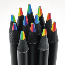 12 Rainbow Colored Pencils Set for Kids Crafts and Art Supplies Gift Kit