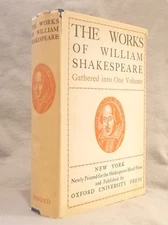 COMPLETE WORKS OF WILLIAM SHAKESPEARE Hardcover DJ GLOSSARY POEMS PLAYS LIFE