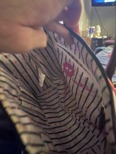 Betsy Johnson Pink Butterfly’s With Black And White Stripes