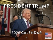 President Trump Calendar 2026 Wall Monthly
