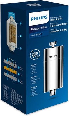 Philips Water Inline-Duschfilter mit 1 Ersatz-kartusche   50.000 L Kapazität