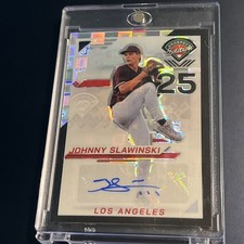 2025 Panini Prospect Edition Johnny Slawinski  BLACK PANDORA PRIZM AUTO #'d 1/1
