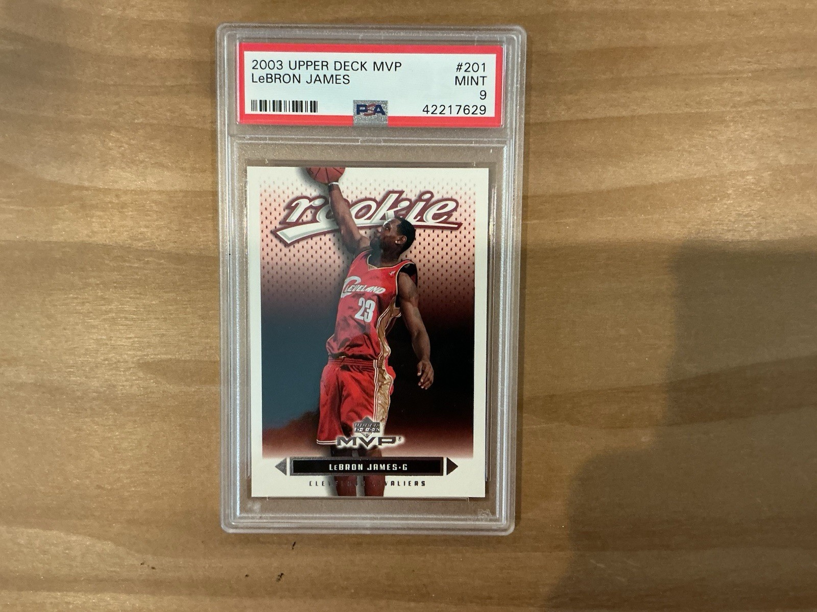 2003-04 Upper Deck MVP - Rookie LeBron James #201 (RC) PSA 9 MINT