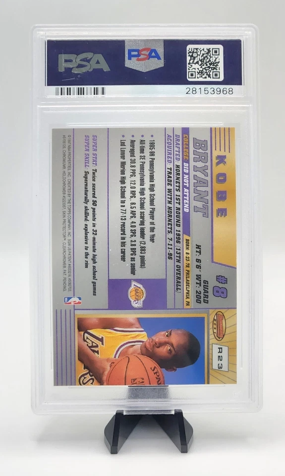1996-97 Bowman's Best Kobe Bryant RC #R23 Rookie Card Graded PSA 9 Lakers HOF - Image 2 of 2