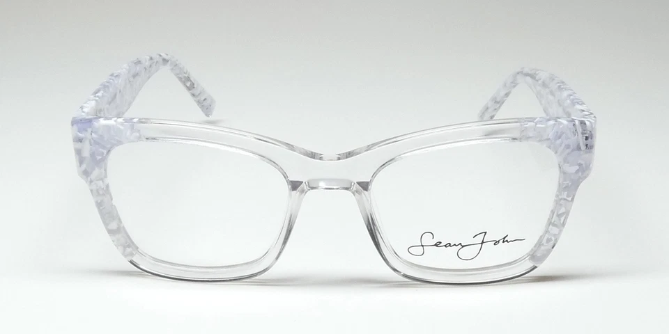 NEW SEAN JOHN 6026 EYEGLASSES PLASTIC CRYSTAL WOMENS 52-20-145 SQUARE FULL-RIM - Image 3 of 4