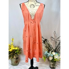 Free People Crushin On You Cotton Beaded Striped Dress