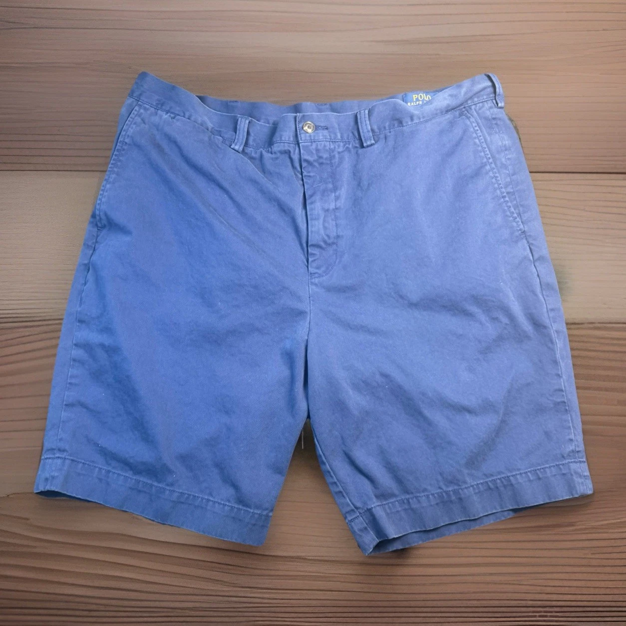 Polo Ralph Lauren Men's Blue Cotton Chino Shorts Size 38 Classic Fit Preppy Navy