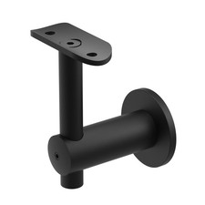 Handrail Bracket Stainless Steel 316 Round (Sand Black Matte Powder Coat)
