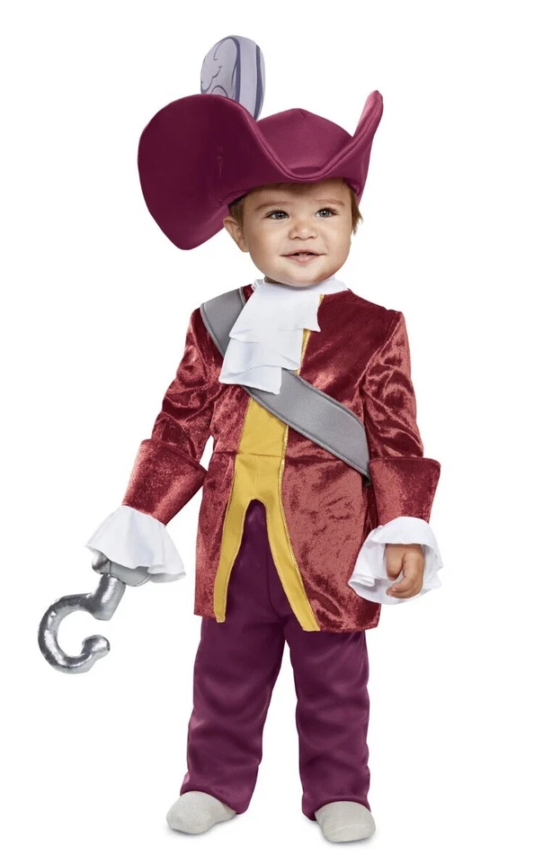 全新 Captain Hook 经典婴儿迪士尼婴儿儿童服装 12-18 个月 — 第 4/4 张图片