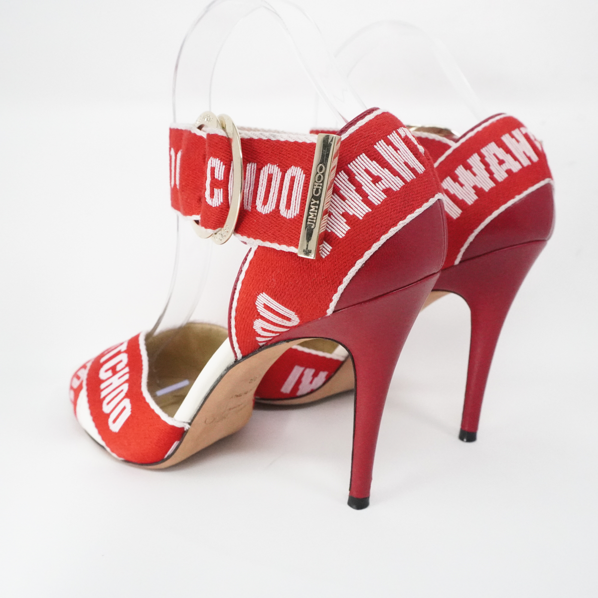 jimmychoo サンダル38 JIMMY CHOO(ジミーチュウ) レオパードハラコウェッジソール