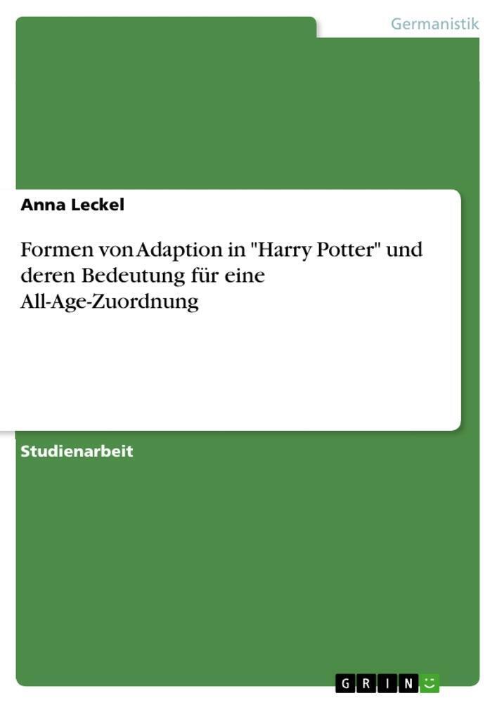 Thumbnail - Anna Leckel | Formen Von Adaption In Harry Potter Und Deren Bedeutung