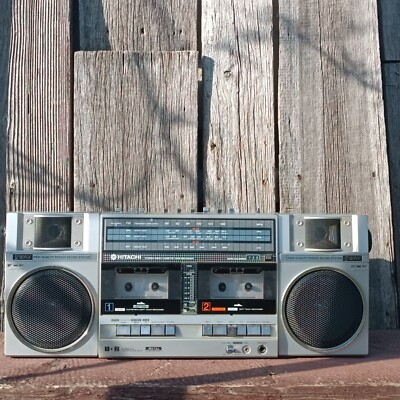 Hitachi TRK-W55W RaRe Vintage Cassette Radio EQ Boombox | eBay