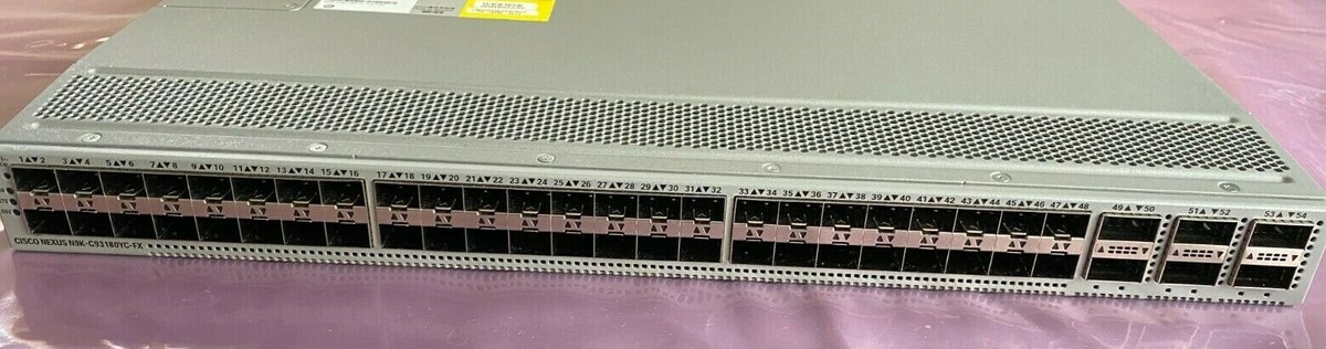 Cisco N9K-C93180YC-FX Nexus 9300 with 48p 1/10/25G, 6p 40 Cisco N9K-C93180YC-FX Nexus 9300 with 48p 1/10/25G, 6p 40