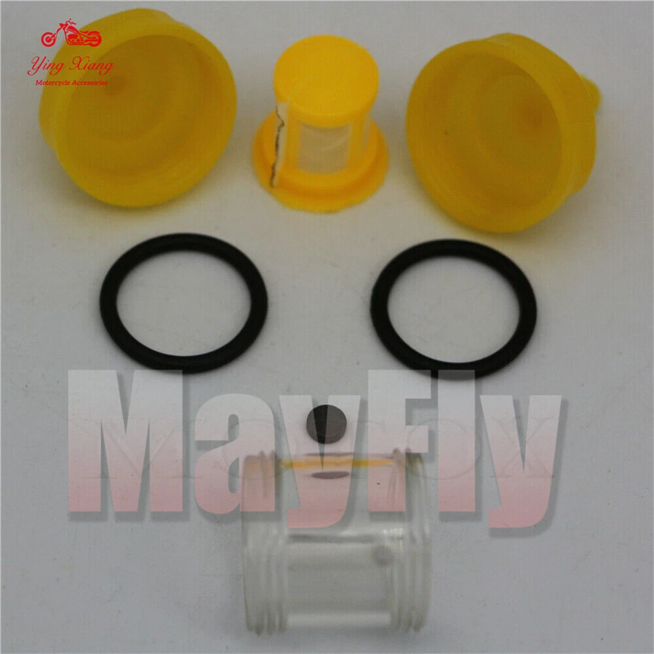 1/4" 6MM-7MM Universal Inline Gas Fuel Filter Lawn Mower Small Engine 3pcs — 第 2/4 张图片