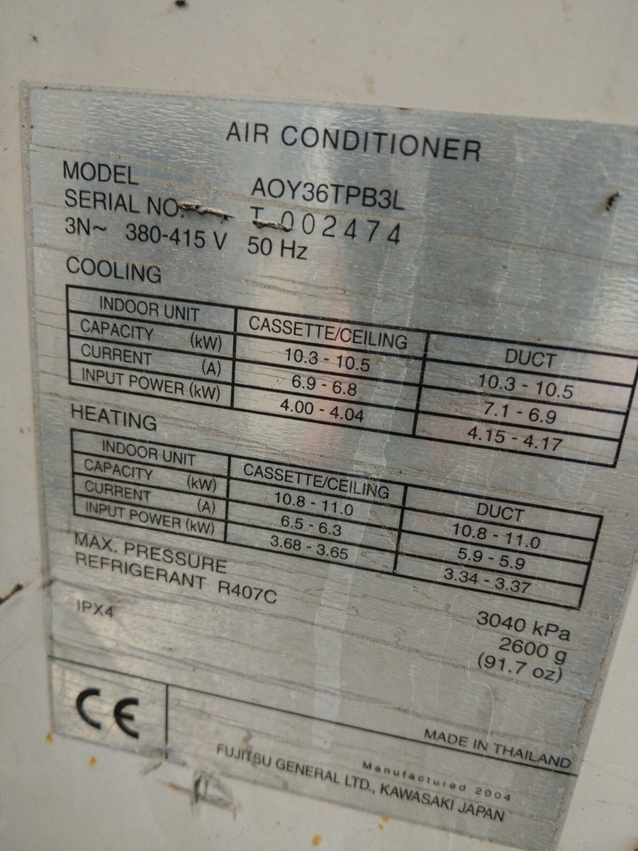 Fujitsu Air Conditioning Condenser Fan Motor AOY36TPB3L 9600832028 