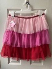 Valentine s Day Girls Mesh Ruffle Skirt Pink And red Size XL 14/16
