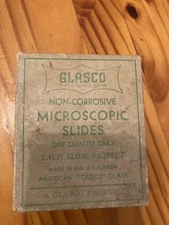 ANTIQUE GLASCO American “Fourco”Glass MICROSCOPIC SLIDES -8