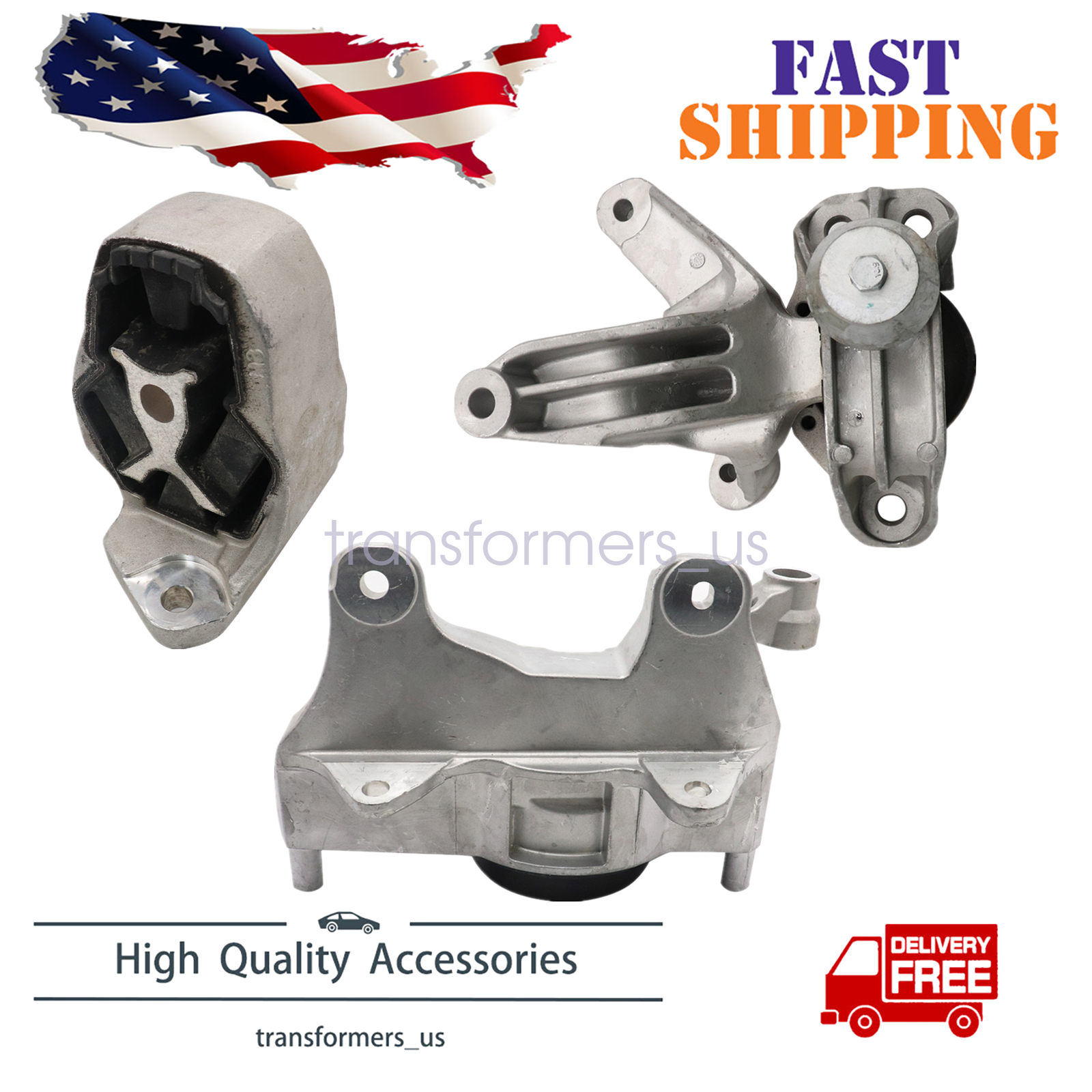 New 3Pcs Engine Motor Mount FOR Nissan Rogue 1.5L 2021 2022 2023 2024