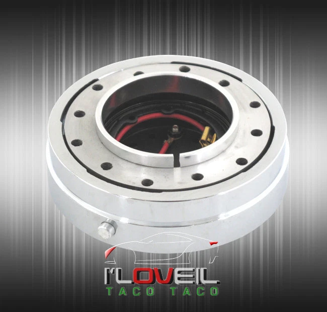 320mm Black Blue Dress Up Steering Wheel +Thin Quick Release Silver+ Horn Button Foto 2 de 3