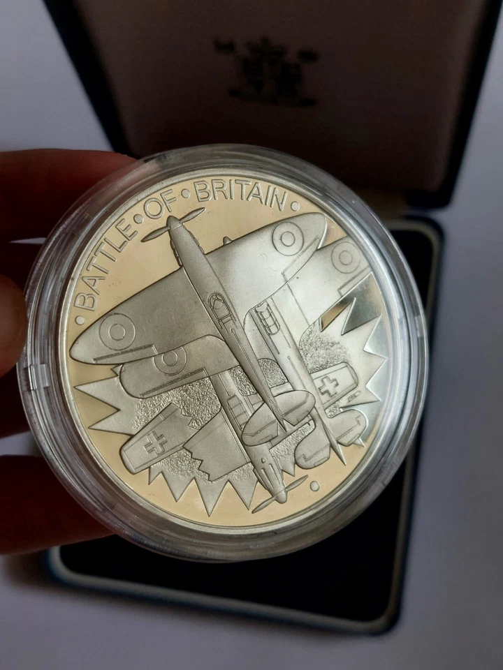 1990 Battle of Britain 50th Anniv. Sterling Silver Proof Commemorative Medallion - Image 4 of 4