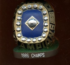 Brooklyn Cyclones 1986 WC New York Mets Desktop Ring Wally Backman BOXED MINT