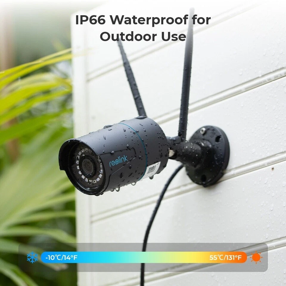Reolink 5MP Outdoor 2.4G/5GHz Dual-Band WiFi System Audio Security Camera(Black) - Image 2 of 3