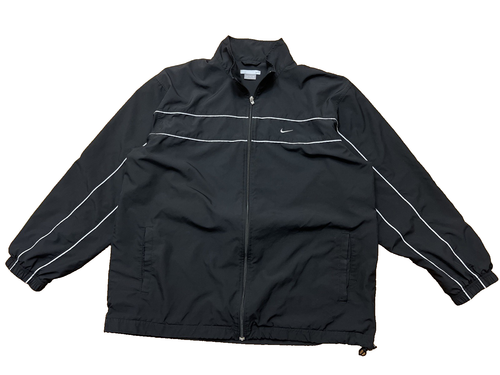 Vintage Y2K Nike Black Center Swoosh Track Jacket Mens XXL