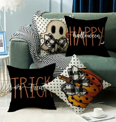 Halloween Pillow Covers Set, 4pcs, 18x18''