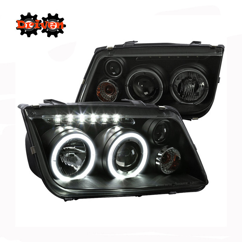 Spec-D Tuning Black Housing Headlight Set For 1999-2005 VW Jetta / Bora MK4 - Left & Right Pair (DOT/SAE)