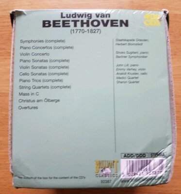 Beethoven - The Masterworks (40 CD Box Set 2004 + bonus CD) | eBay