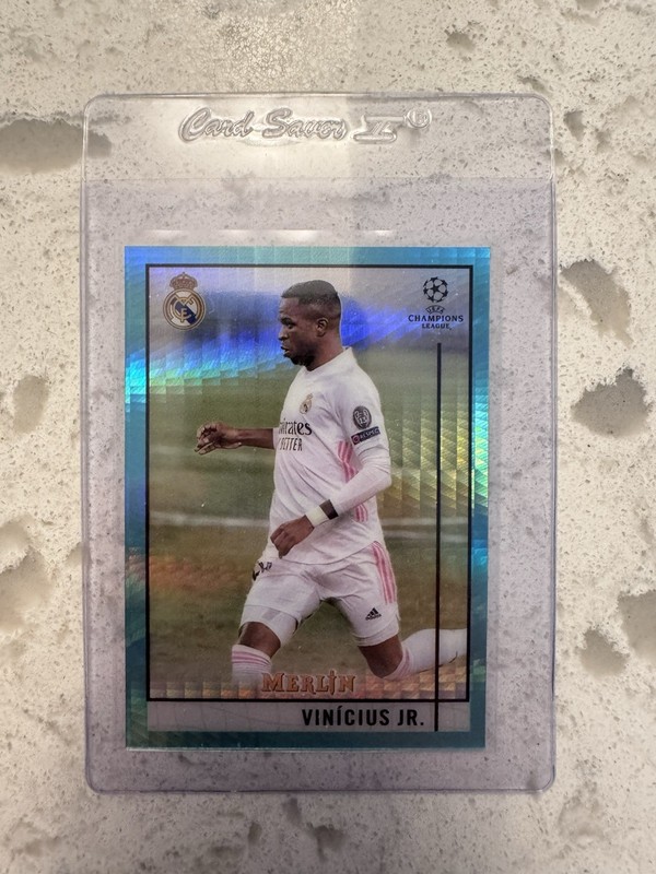 2020-21 Topps Merlin Chrome Vinicius Jr Aqua Prizm Real Madrid #79