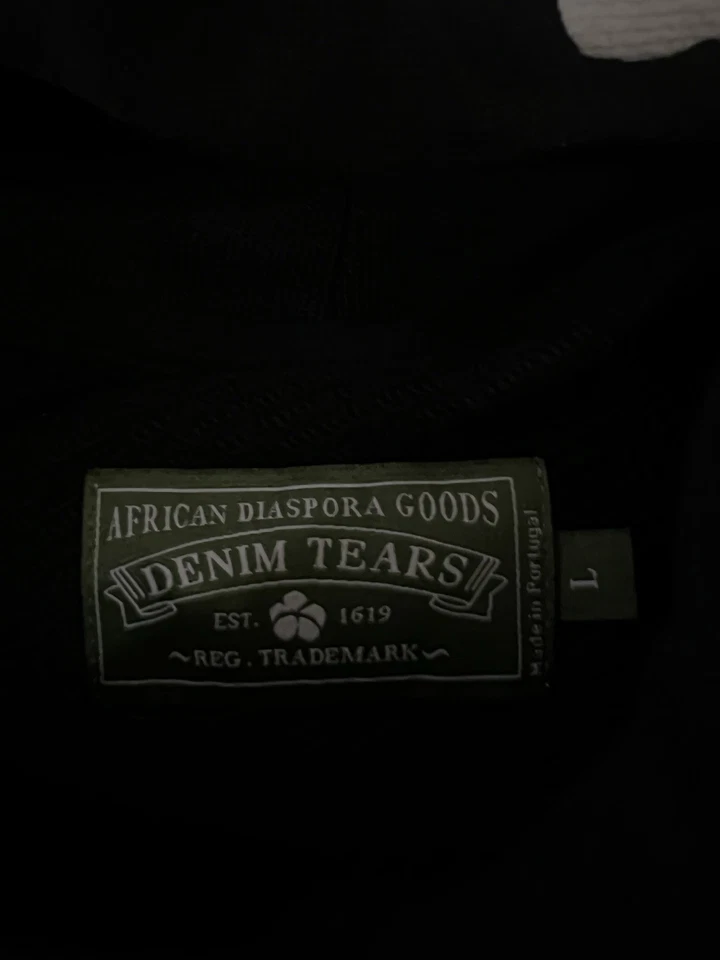 Denim Tears Cotton Wreath Hoodie || Size L || Black - Image 2 of 3