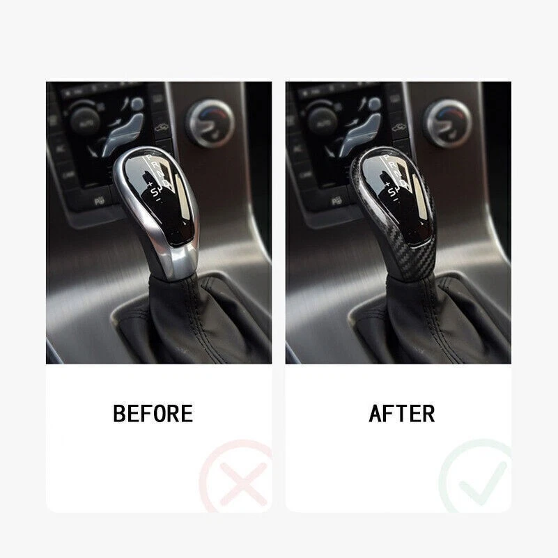 Накладка на переключатель передач из настоящего углеродного волокна для Volvo S60 XC60 V40 V60 S80 - Изображение 3 из 4