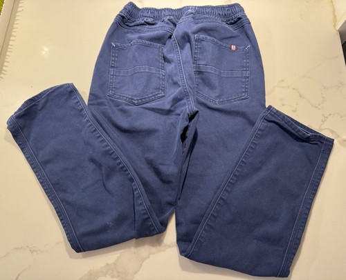 Mini Boden chino blu navy ragazzo taglia 9 anni pull on elastico in vita pantaloni coulisse - Foto 3 di 4