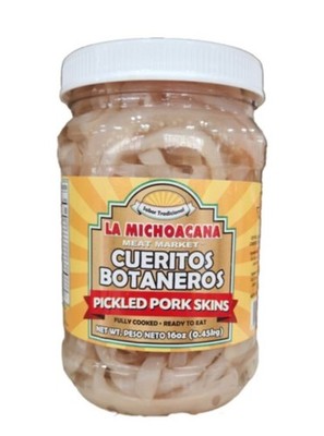 cueritos en vinagre seasoned pickled pork skins rinds in brine ready to eat 16oz