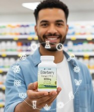 Elderberry Extract Capsules 3000mg Per Serving - Elite Grade