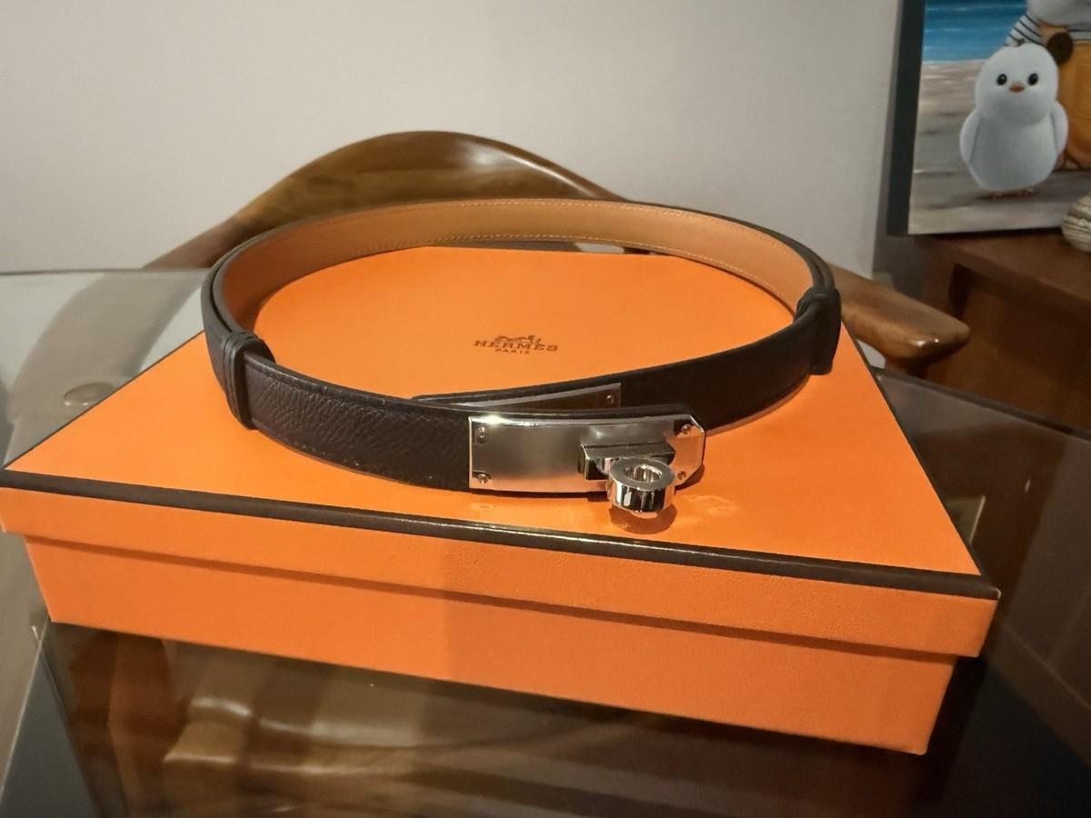 Hermes Belt Kelly 18 89 Epsom Buckle Noir Black Hermes Black Kelly 18 Belt – MILNY PARLON main image 3