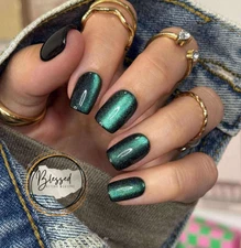 Red Aspen Press On Nails-Birds of a Feather, Kayleen Acrylic Short Squoval